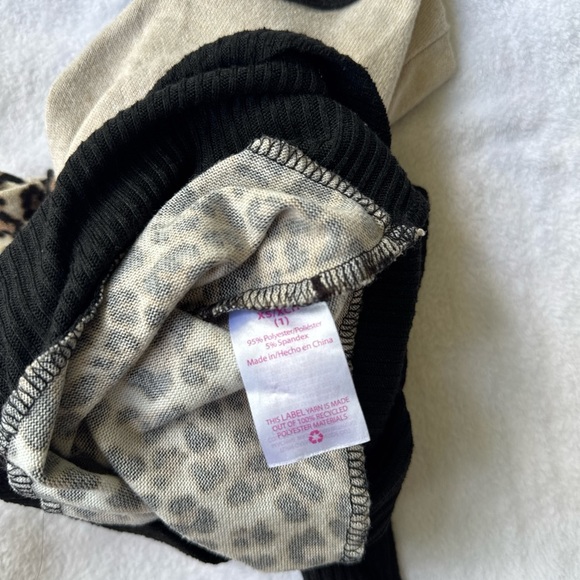 No Boundaries Beige and Black Leopard Print Blouse - Picture 6 of 9